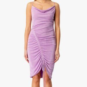 NWT Bardot Kinsley Ruched Dress - Lilac, Size 8